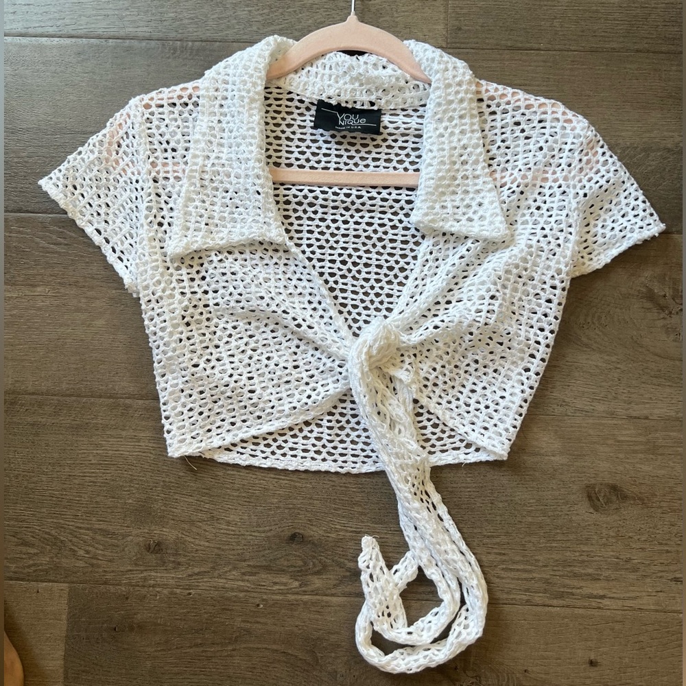 White crochet top